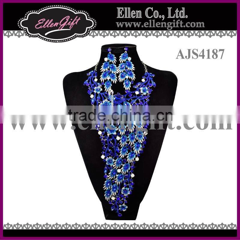 Fashion Peacock Crystal Jewelry Set AJS4187