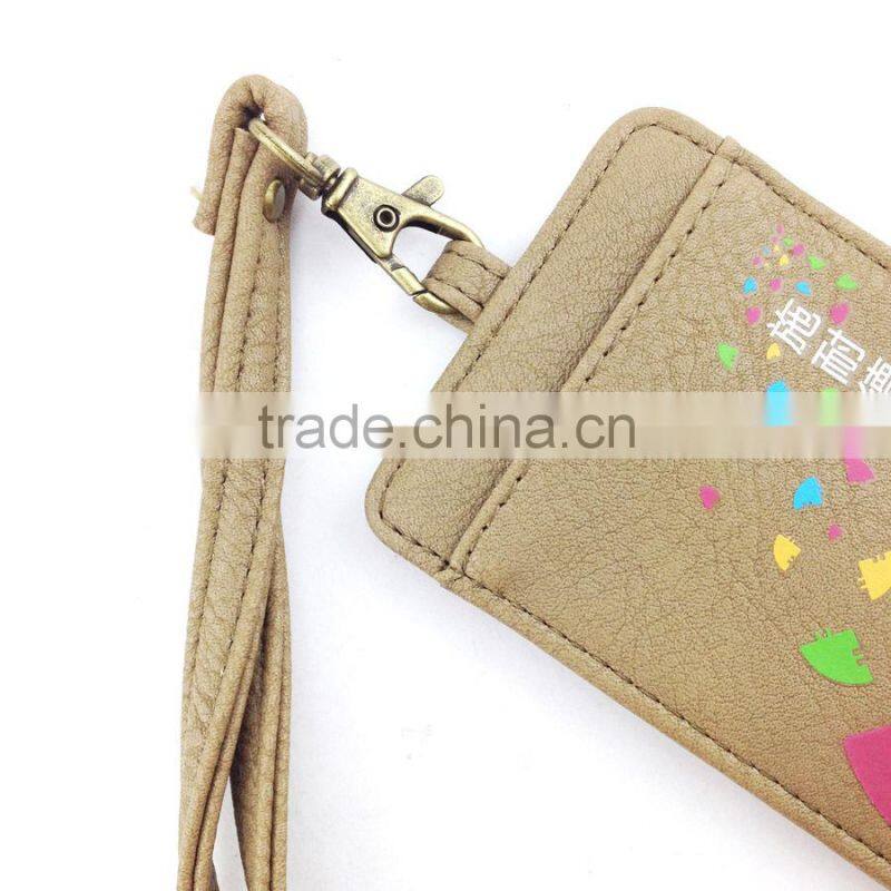 New Design Leather ID Card Holder with Rope