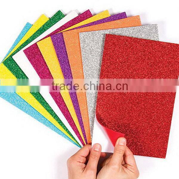 Melors Adhesive Glitter Light Color non-toxic EVA Foam Sheet with 2mm