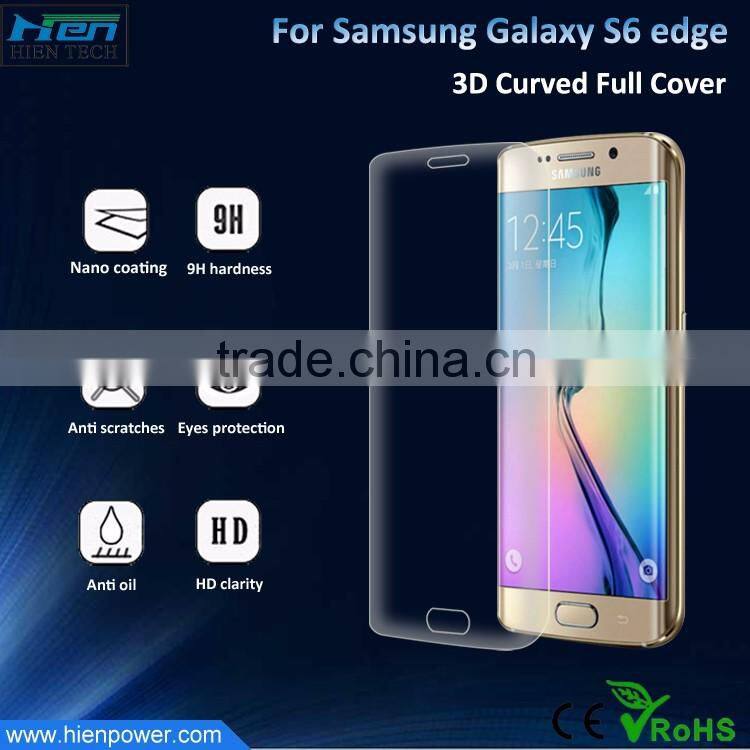 curved edges high sensitivity touch response glass screen protector for samsung s7