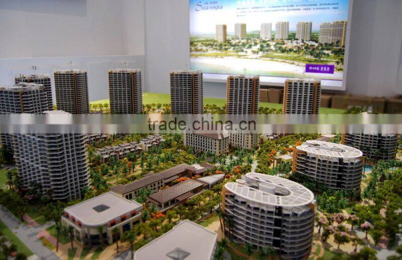 architectural residential building scale model with lighting system
