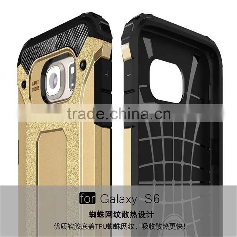 Hot Selling Iron-Bear Dual Layer Hybrid Armor Cell Phone Case For Samsung Galaxy S6