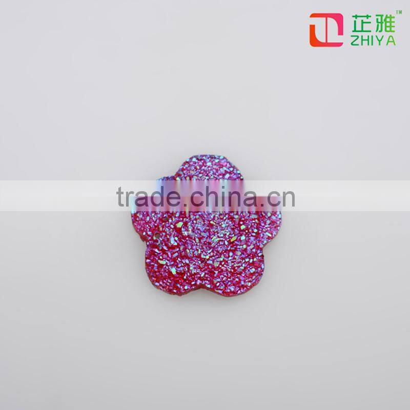 hot sale bulk resin cabochons drusy quartz stones
