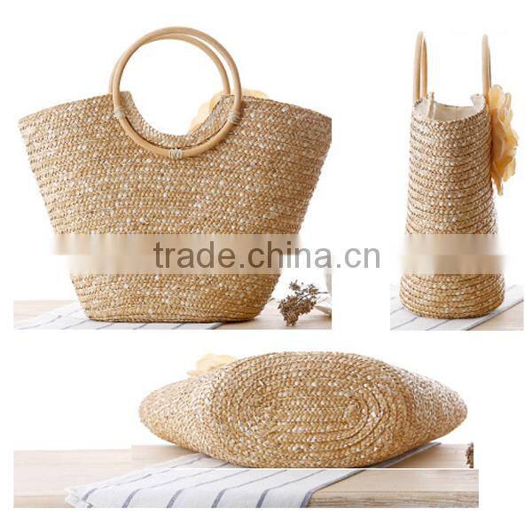 Beautiful lady summer straw handbag,lady straw handbag