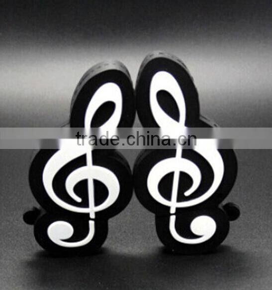 Pvc music sign cheap 2.0 port 4 gb usb flash drive