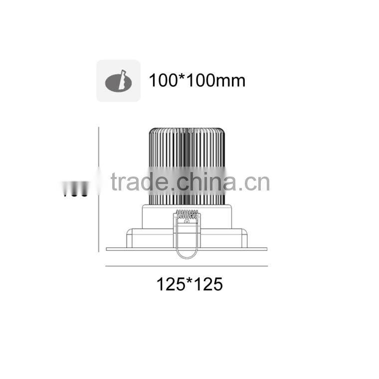 LED COB 10W wall ceiling decoration square LED downlight TEC002CQU10W