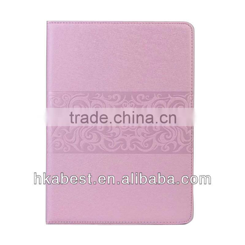 Flower design pu leather case for ipad air,leather case for 9.7 inch tablet pc