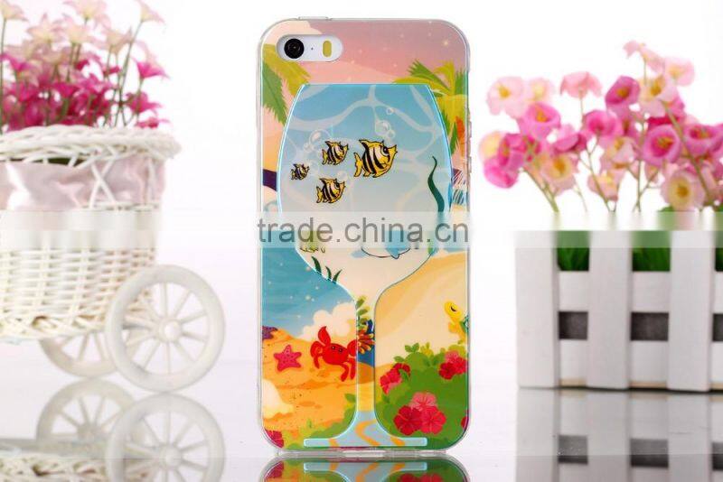 Red wine design soft TPU material for iphone 6s plus Mobile phone case