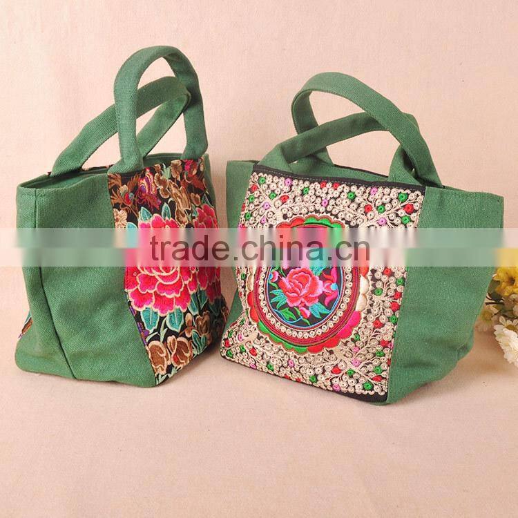 Cheap handbags in green new design China Tribal woman handbags