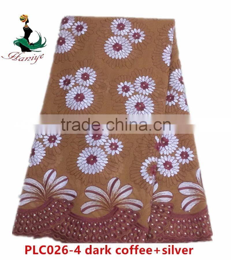 Haniye 2016/top quality hot selling cheap price for man dress swiss voile lace polish cotton laces /PLC026