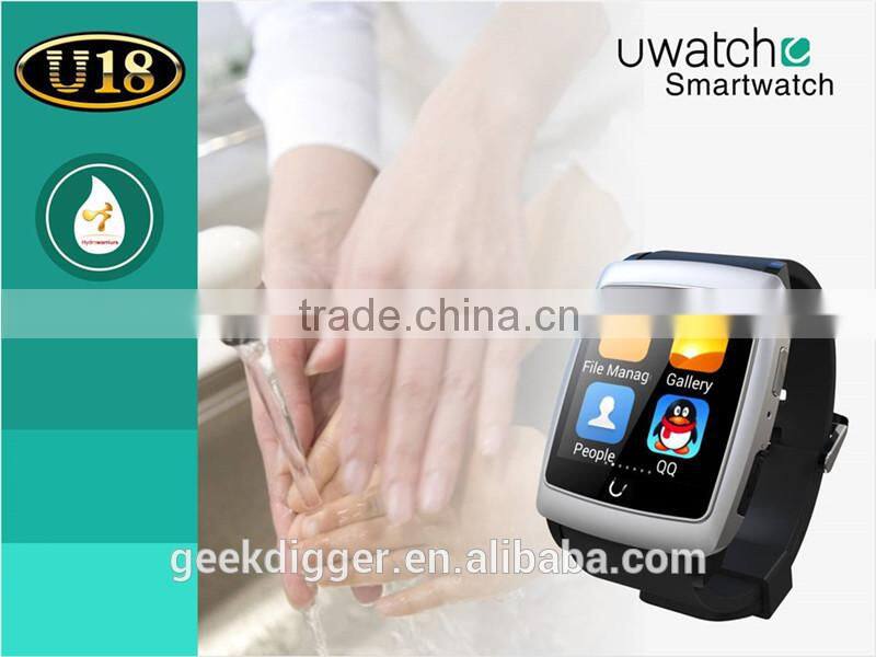 Newest Uwatch U18 Android 4.4 Dual core MTK6571 Smart Watches Bluetooth WIFI GPS Pedometer Sleep Monitoring Compass watch