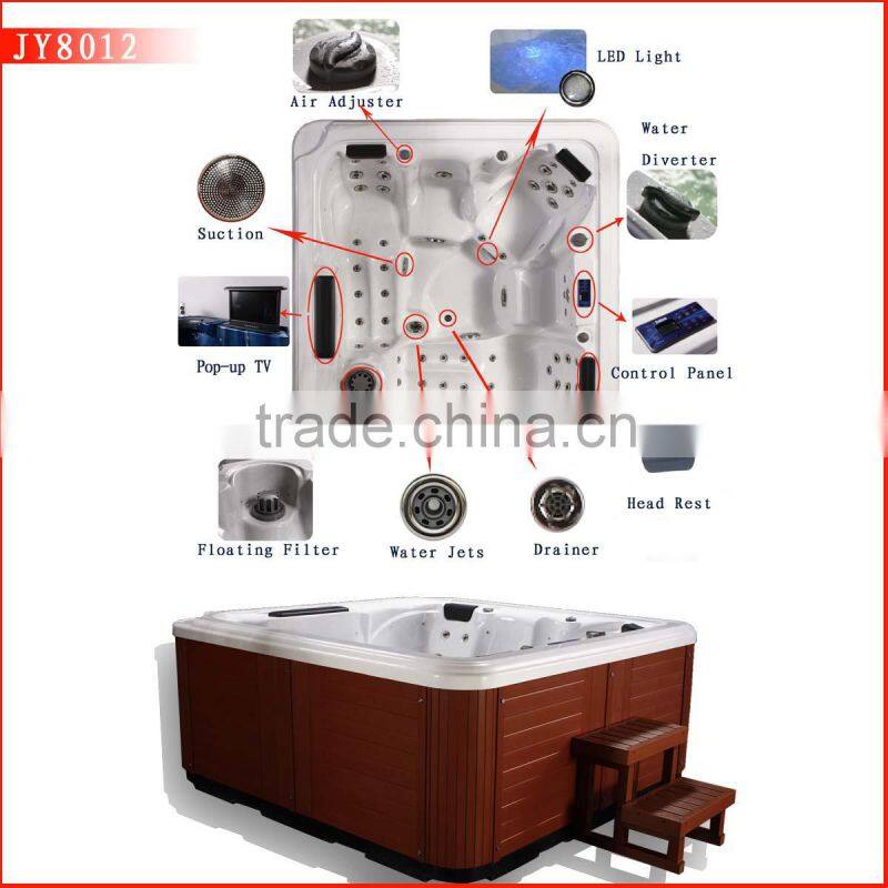 factory Chinese hydro sex combo massage outdoor whirlpool spa bath tub