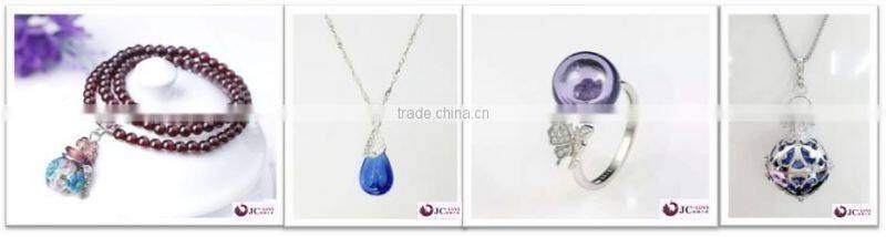 Jewelry Mini Glass Ball Bottle Perfume Essential Oil Pendant Necklace Wholesale