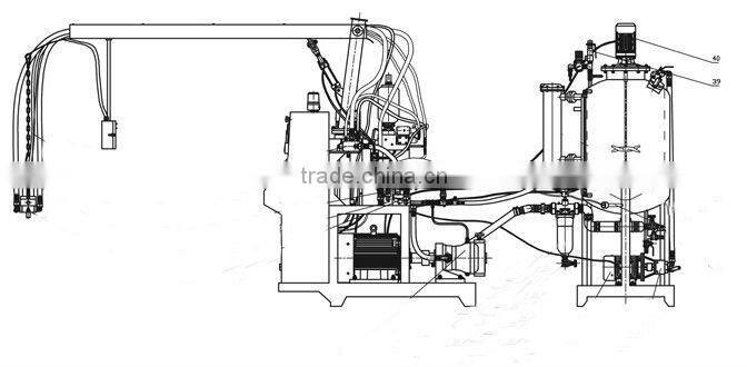 High pressure PU casting machine
