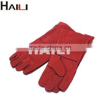 cow split Leather Double Palm Welding Gloves HL4001