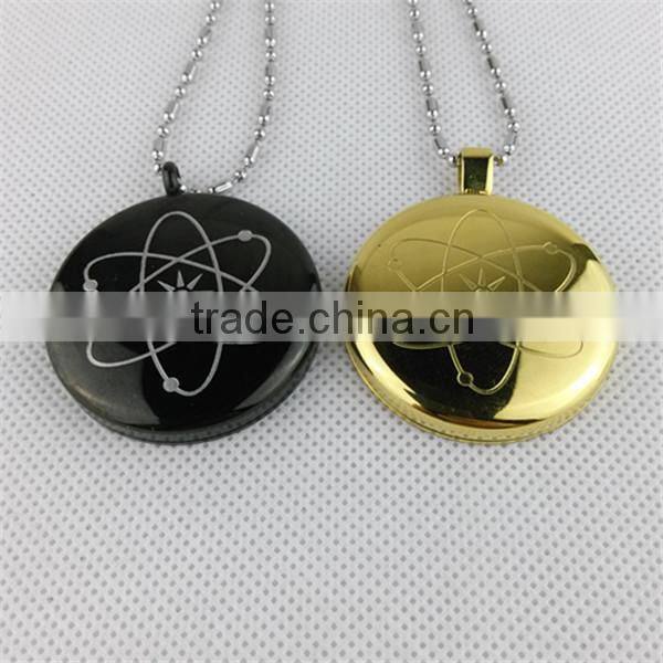 stainless steel pendant necklace, with negative ion, FIR, magnet and germanium stone