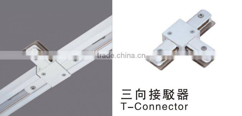 easy installation, 4-line,3 circuit track light straight connector