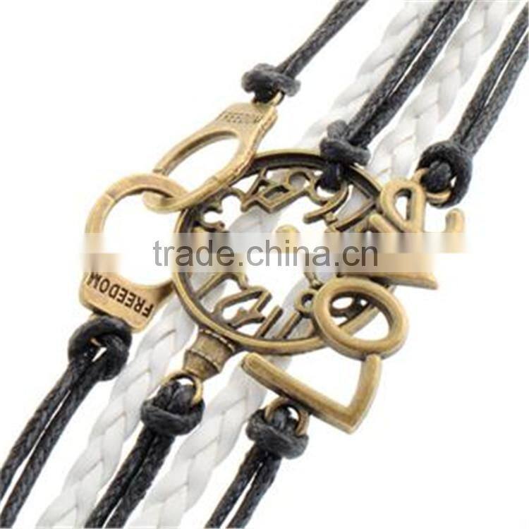 MYLOVE vintage clock bracelet leather love jewelry ML10000
