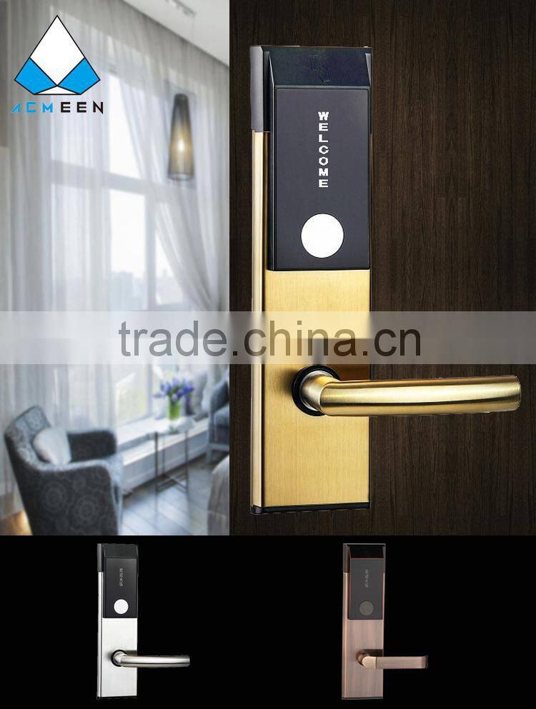 stainless steel hotel key card lock