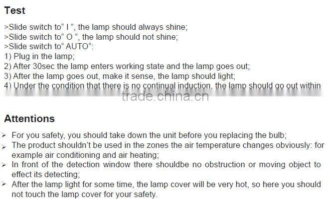 2013 new motion sensor light switch/motion sensor led light/motion sensor light bulb