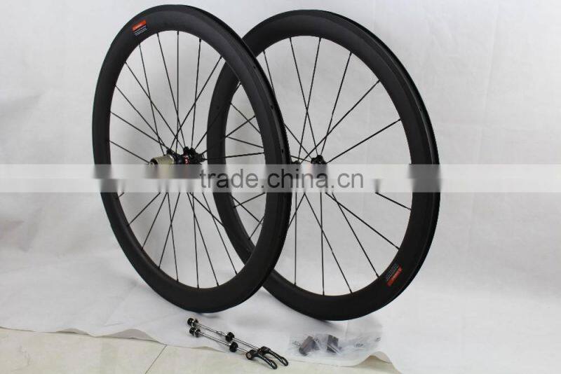 Ultra Light 700C 50mm Clincher Carbon Wheels 23mm width Road Bike Wheels Bicycle Wheelset