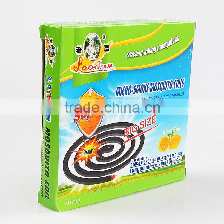 LAOJUN high quality raw material meperfluthrin black plant fiber mosquito coil