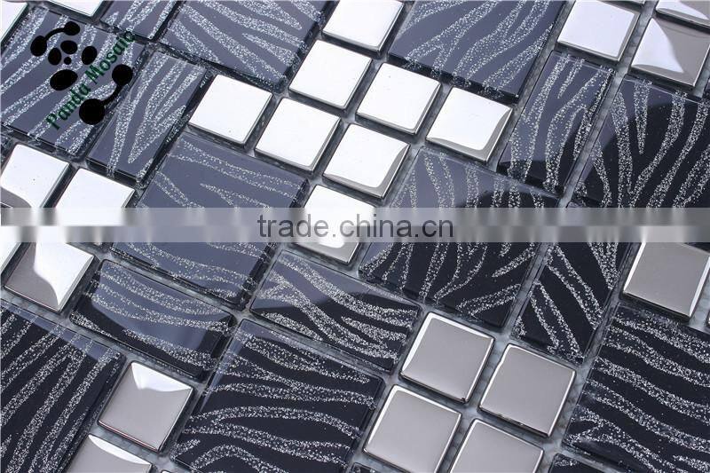 SMJ11 Colorful hand-painted mosaic crystal wall paper art glass mosaic