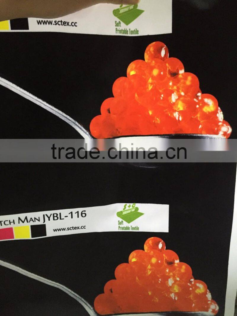 stretch man light box fabric for dye sublimation direct printing with flame retardant German DIN B1