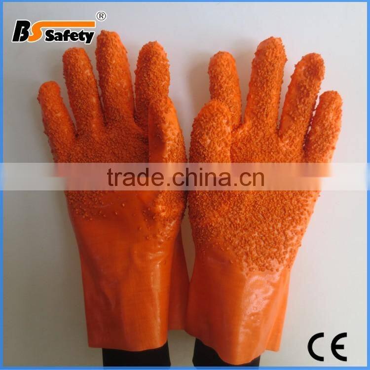 BSSAFETY China supplier 2015 wholesale heavy duty protective work gloves with rubber