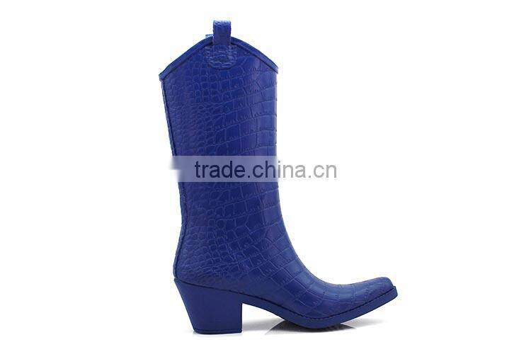 High quality beautiful high heels designer rain boots