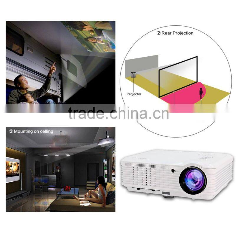 Promotion home theater mobile led 4500 Lumens projector with USB HDMI port