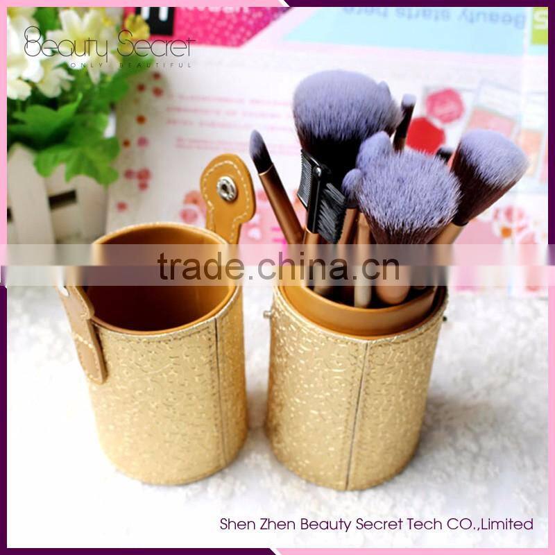 Hot sell 12pcs professional makeup brush set with cup holder