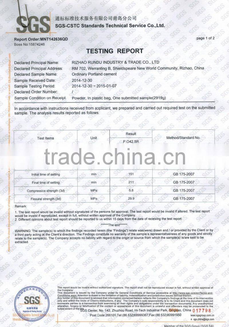 Portland cement 42.5R