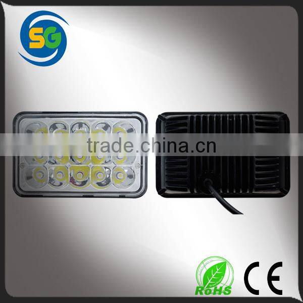 Square waterproof IP68 Spot 45W 9-80V LED Work Light