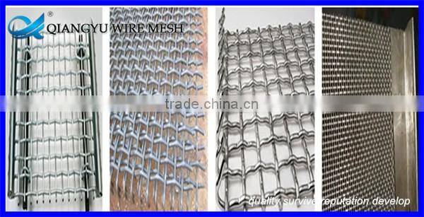 chrome plated crimped wire mesh, steel crimped wrie mesh mining sieve using