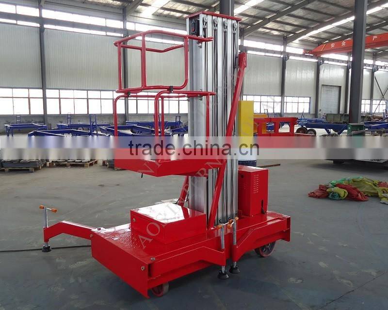 Small Aluminium Hydraulic Work Lift With Max Platform Height 10m
