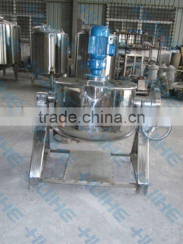 fire heating jacketed kettle with mixer