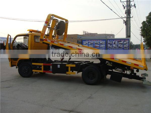 6 wheel 5ton dongfeng light right hand tow truck wrecker