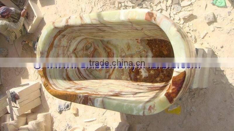 NATURAL COLOR UNIQUE DESIGN ONYX BATHTUBS COLLECTION