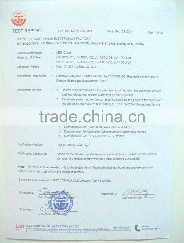 80cm diameter LED Night Club table