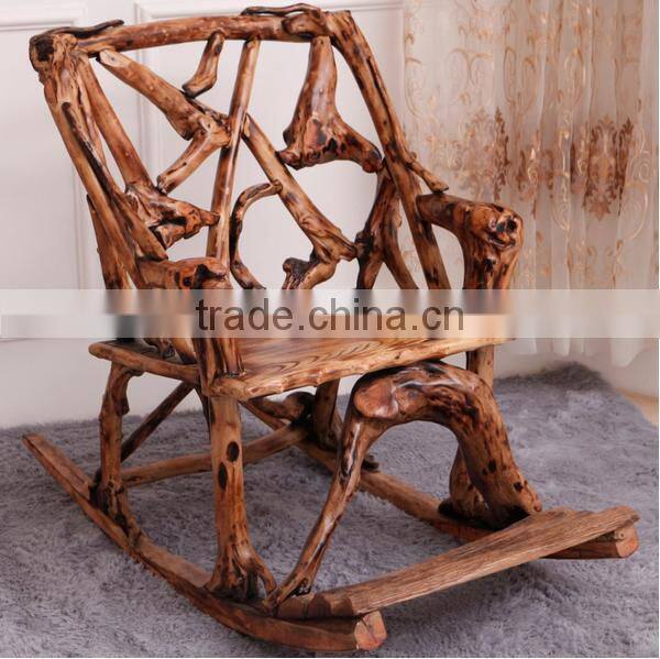 Southeast Asia Style Root Carved Flower Stand, Decorative Root Carving Corner Table, Unique Design Telephone Table (BF01-X1171)