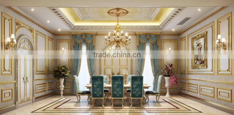 High Definition Luxurious Baroque Style 3D Interior And Exterior Rendering For Villa