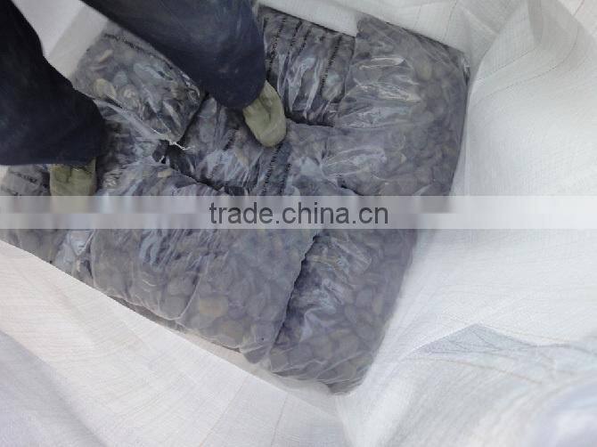 High polished black pebble stone