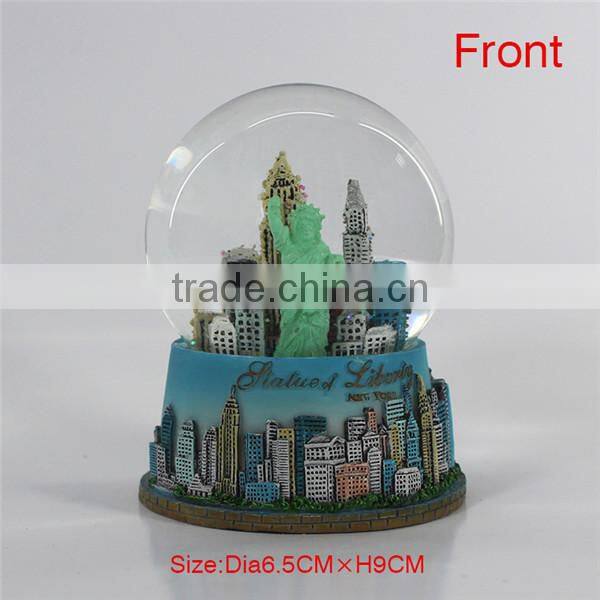 Resin Statue of liberty snow globe souvenir