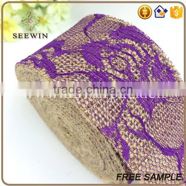 high quality lace green ribbon for wedding packing