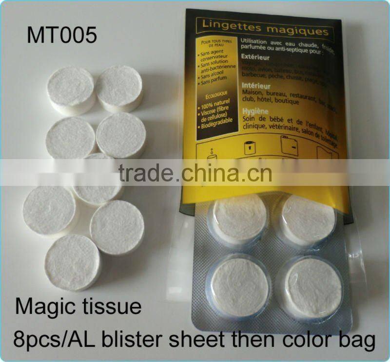 Compressed Magic Wet Tissue Towel