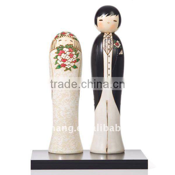 ceramic The Bride and Groom Japanese wedding Kokeshi Doll