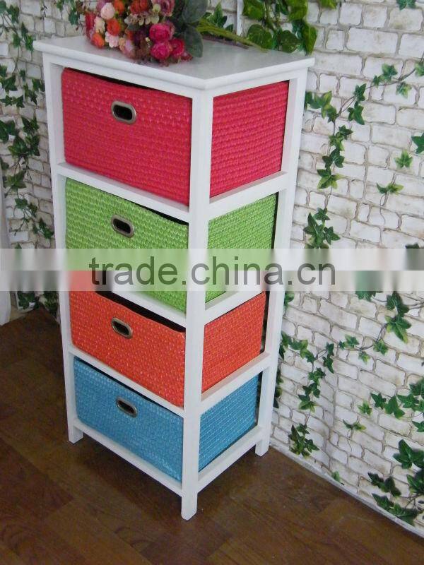 bedside cabinet made by solid wood and plastic