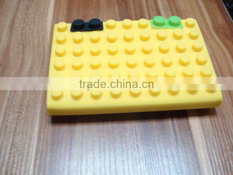 fashionable toy bricks colorful silicone book slipcase