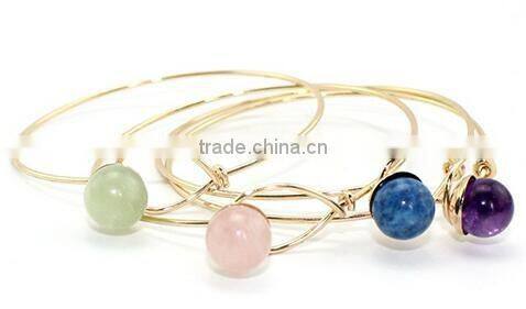 Birthday gemstone bangle with gold plated sparkling crystal bangle